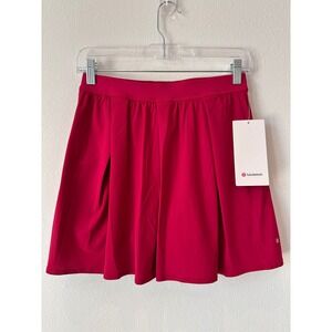 Lululemon Angled-Pleat High-Rise Tennis Skirt Bramble Red Pink LW8ASOS Size S